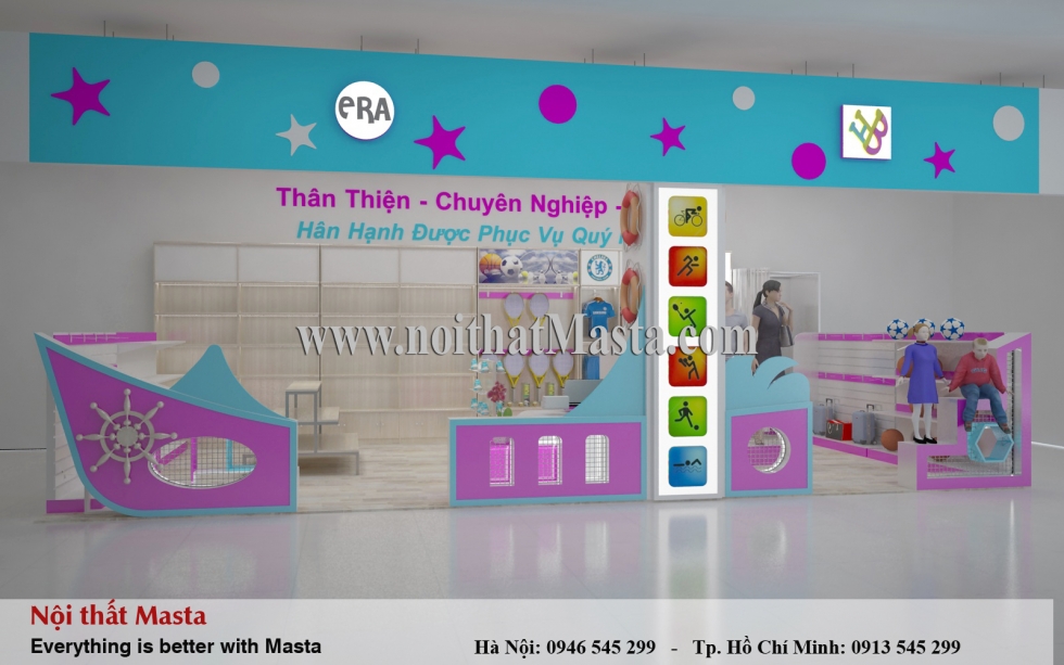 thiet ke shop the thao